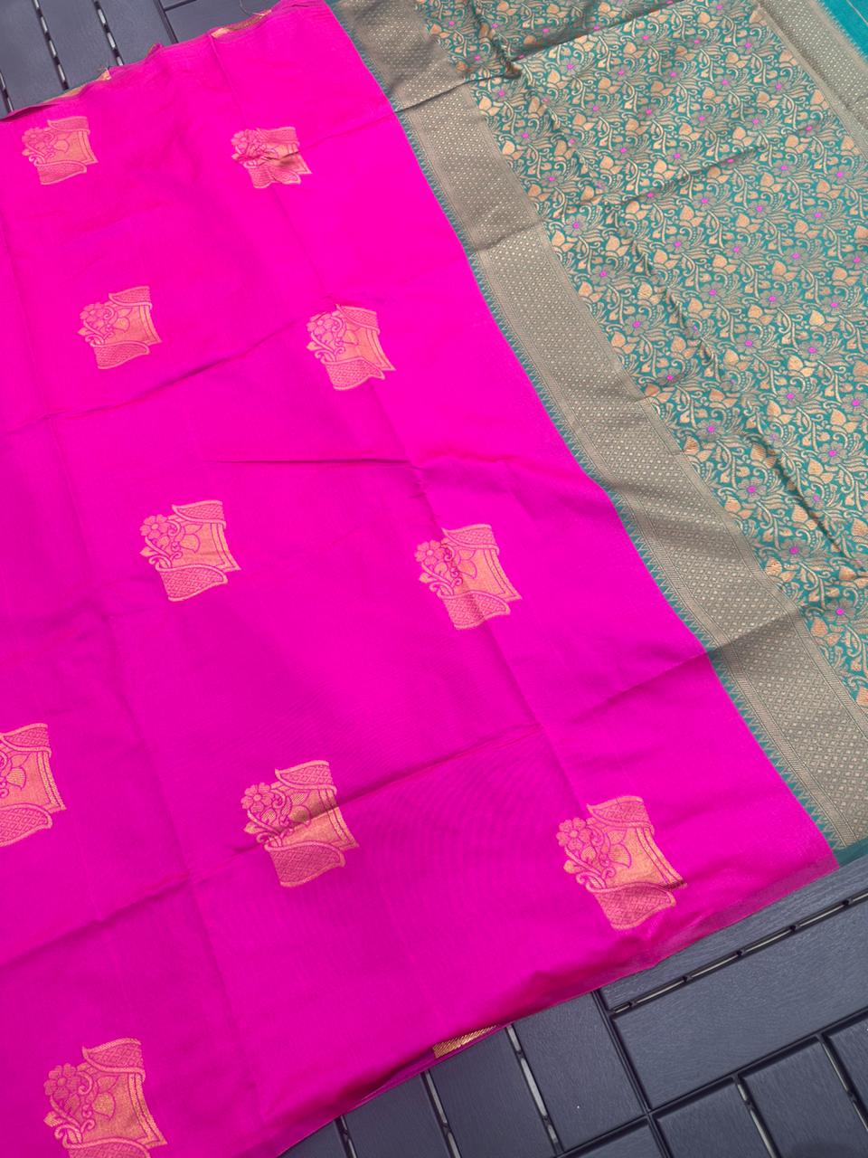 AAB Flower Lichi Silk Non Catalog Sarees